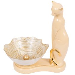 Фруктовница-конфетница Кошка Шелби Античное Серебро
