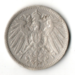 1 марка 1902 год (А) Германская империя (гнутая)