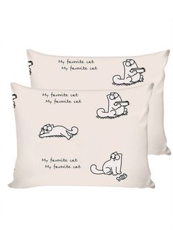 Постельное белье Сказка "Котики Грей" 2-спальный Наволочка 50х70 см 2 шт Простынь 240х215 см Пододеяльник 175х215 см, перкаль