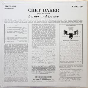 Chet Baker / Plays The Best Of Lerner & Loewe (LP)