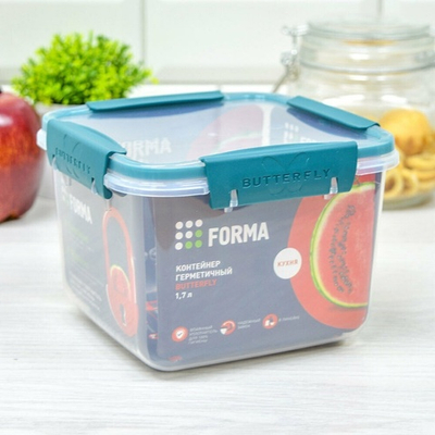 Контейнер 1,7л герметичный "Butterfly bright" (хвоя)