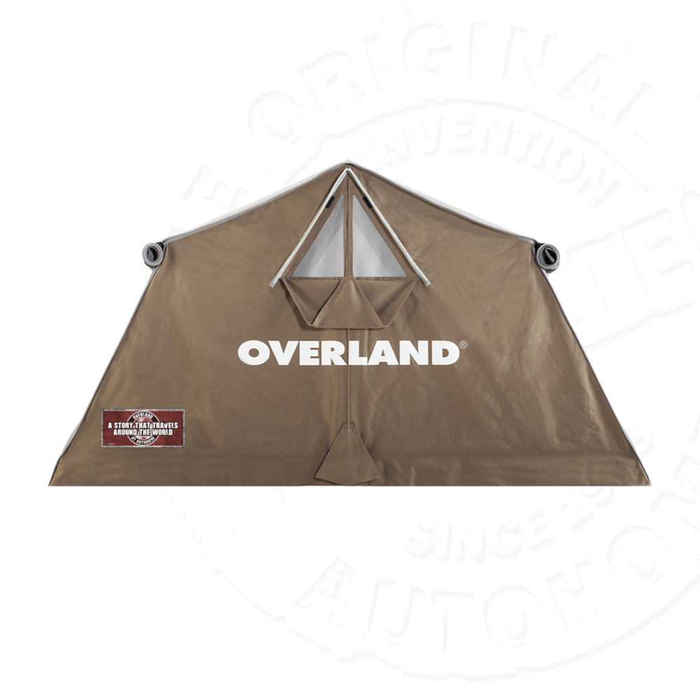 Палатка на крышу автомобиля AUTOHOME OVERLAND SMALL SAFARI EXPLORER, тент песочный, лестница 220 мм