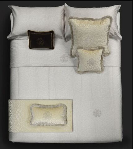 Постельное белье 2 спальное евро Roberto Cavalli Pantera perla 002