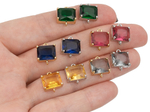 Коннектор "Citrine" 12,3мм, с желтым кристаллом
