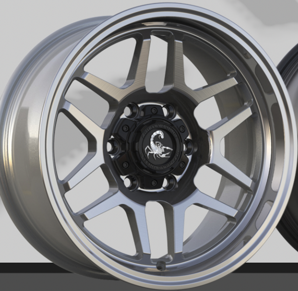 Диск колесный, кованый UT760 R17 8,0 ET0 AGILITY FORCE Silver Machined Face