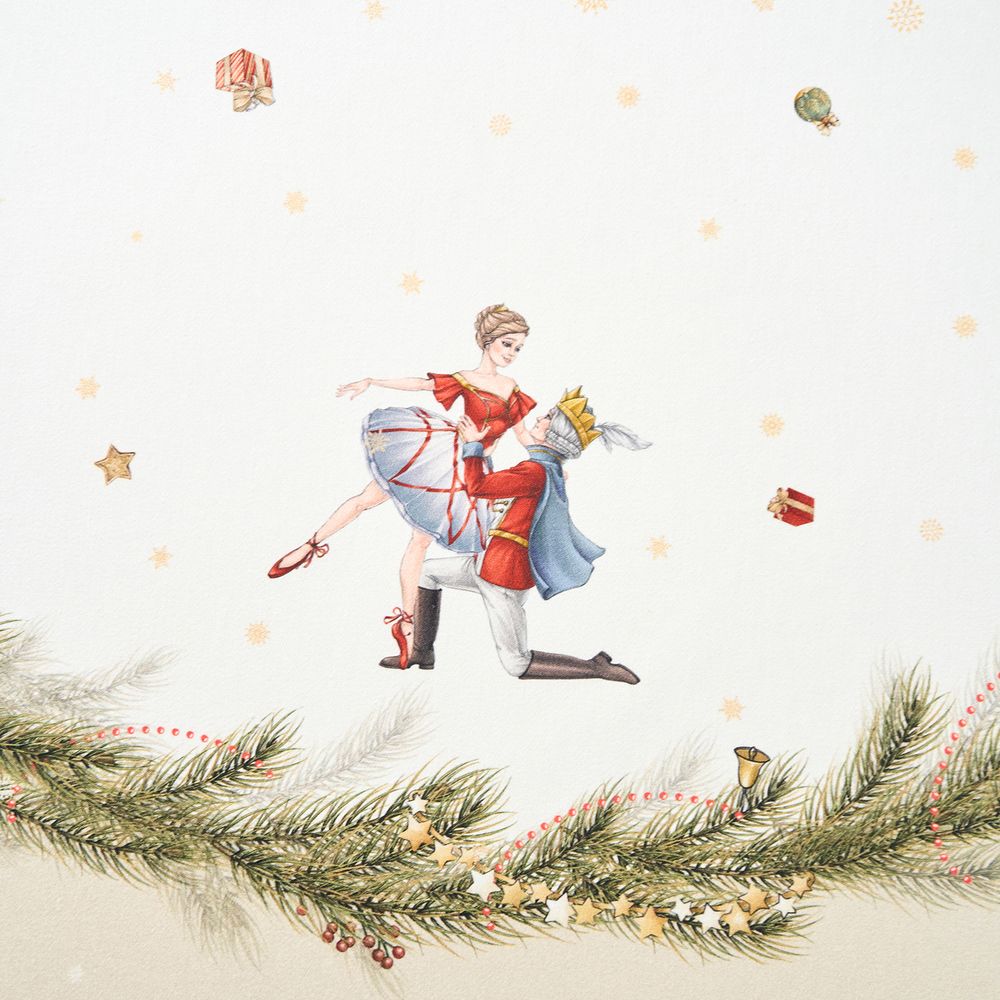 СКАТЕРТЬ КРУГЛАЯ "ЩЕЛКУНЧИК" ,220СМ БЕЖЕВЫЙ 100% ХЛОПОК , ТВИЛ