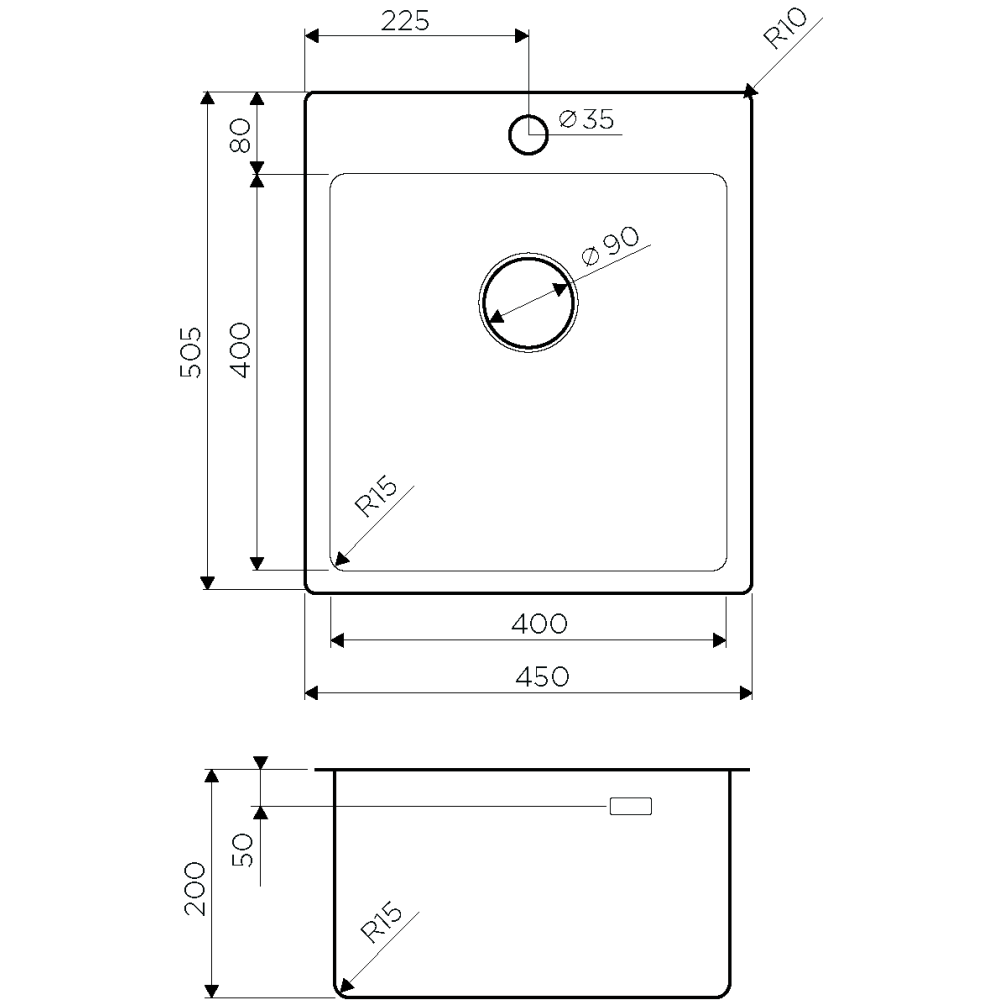 Кухонная мойка Omoikiri Amadare 45-IN