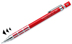 Чертёжный карандаш 0,3 мм Pentel Graph 1000 CS красный