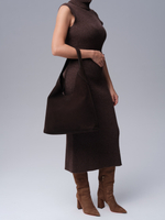 Замшевая сумка хобо DBR 31156 черный каштан велюр