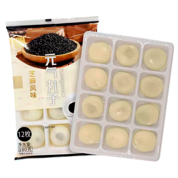 Моти (рисовый десерт) Super flavor Yuanqi wanzi с начинкой из черного кунжута 180 г