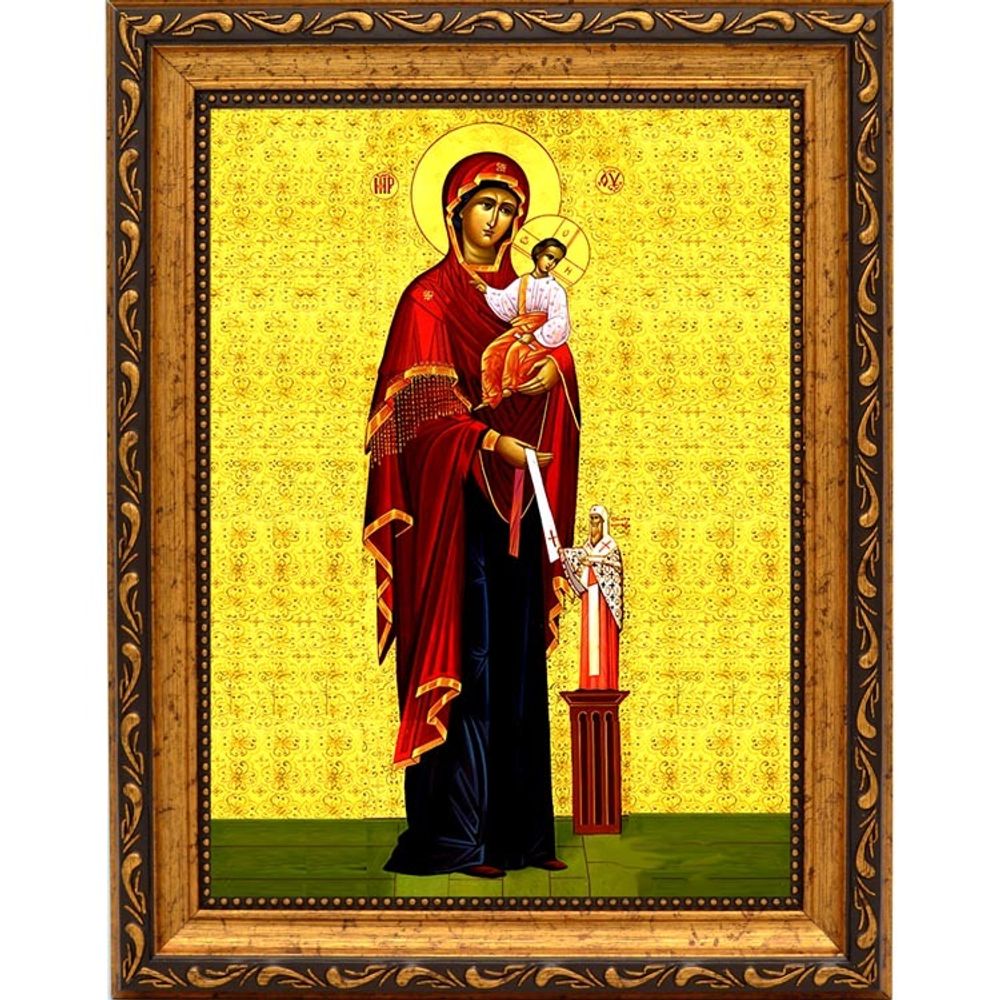 Максимовская  икона Божьей Матери на холсте.