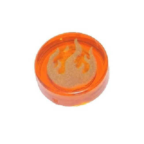 Плитка круглая 1 x 1 с узором «Золотое пламя» 98138pb022