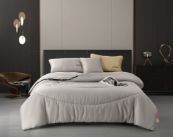 Одеяло-покрывало стёганое «Тёплое облако», цв. светло-серый, 200*230 см