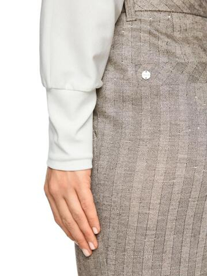 Marc Cain Брюки в полоску украшенные стразами