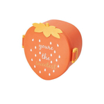 Ланч-бокс пластиковый «Клубника» (3 отделения, ложка,вилка) 17*15см, тициан