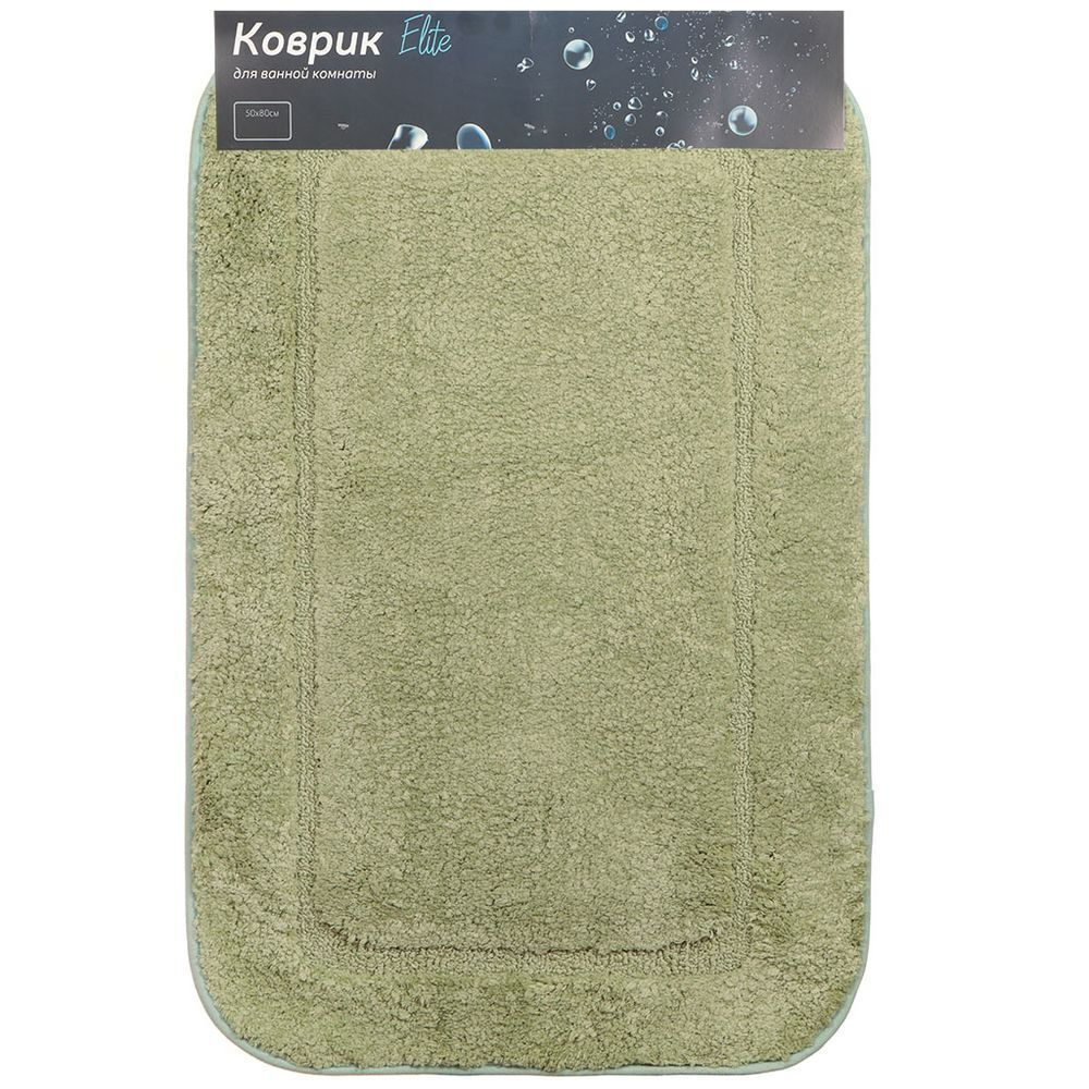 Коврик для ванной, 0.5х0.8 м, ПЭ, зел, Альпака, Y6-1933