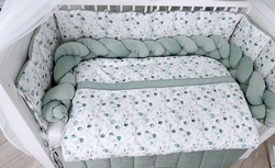 Комплект постельного белья Lepre New Eucaliptus 6 предметов 125х65 см белый/бирюзовый/зеленый