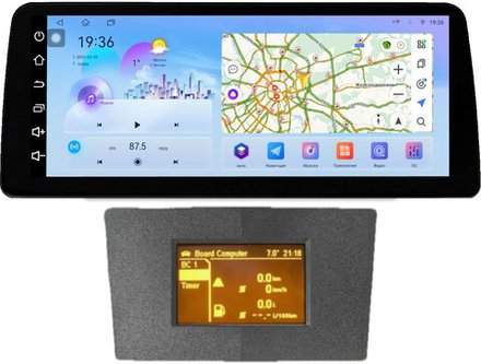 Магнитола для Opel Astra H (перенос БК вниз, серая) - FarCar монитор 12.3" 2K QLED на Android 14, TS10, CarPlay, 4G SIM-слот