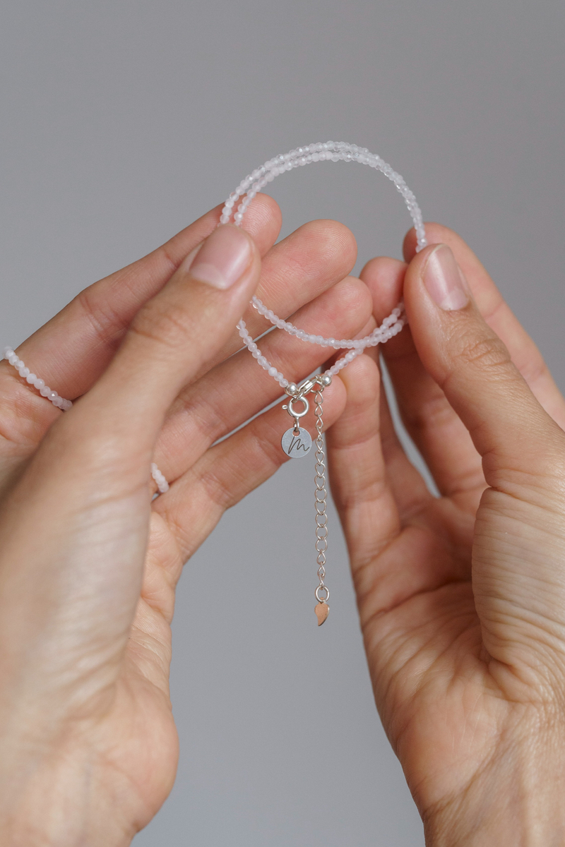 Чокер "Memo about Moon" из лунного камня с удлинителем 33-38 см