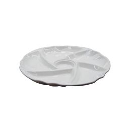 Менажница d 39,5 см h4,5 см 6 отделений белая фарфор NEW P.L. Proff Cuisine [1]