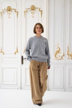 Джемпер Л.Т., 100% шерсть ягнёнка, цвет светло-серый.