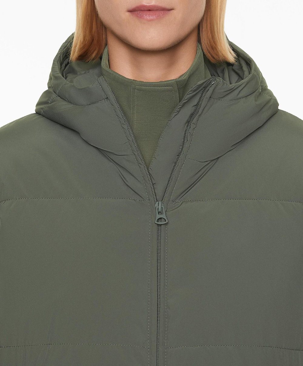 Oysho Водоотталкивающая куртка с подкладкой PrimaLoft®, темный хаки