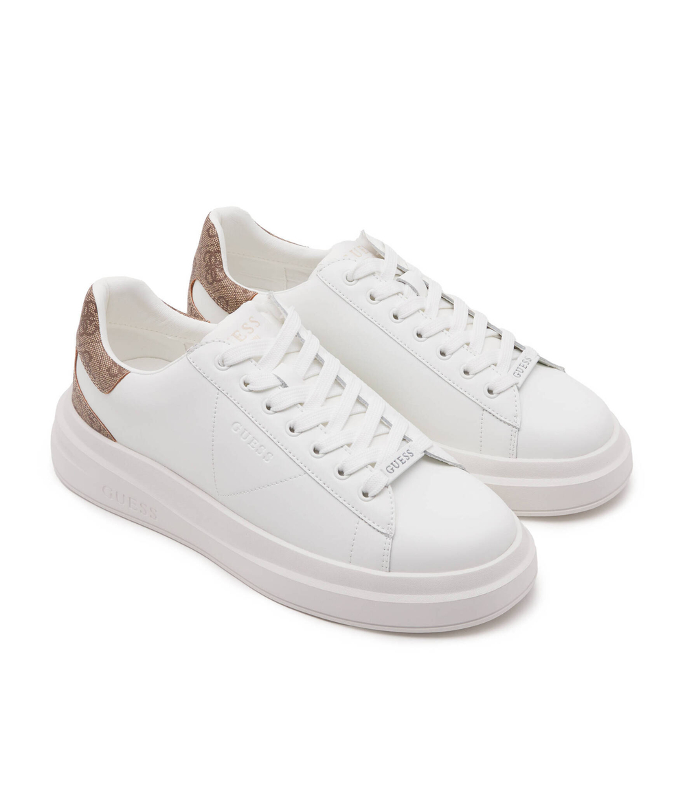 Кожаные кроссовки elba Guess - белый(FMPVIB LEA12)