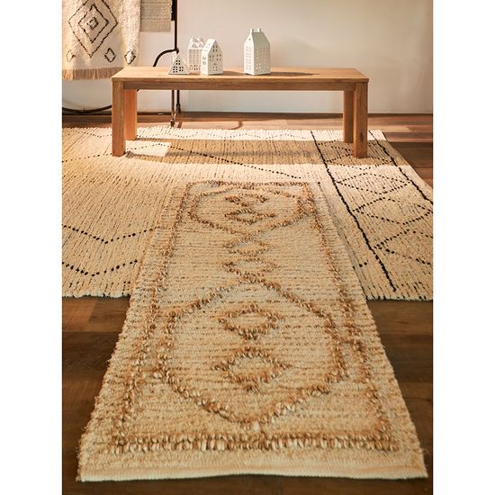 Ковер из джута и переработанного хлопка kolkata из коллекции ethnic, 70x160см