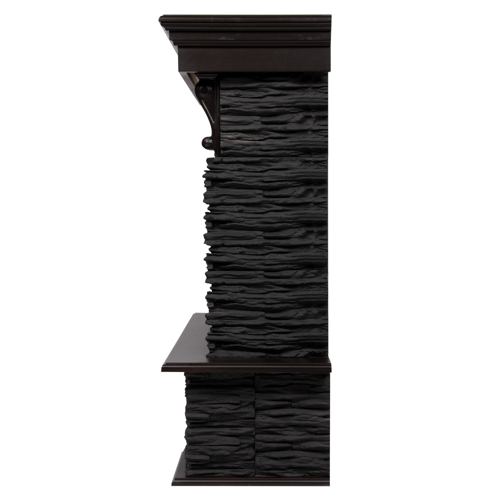 Портал Firelight Pietra Nuovo Classic камень сланец чёрный, шпон венге