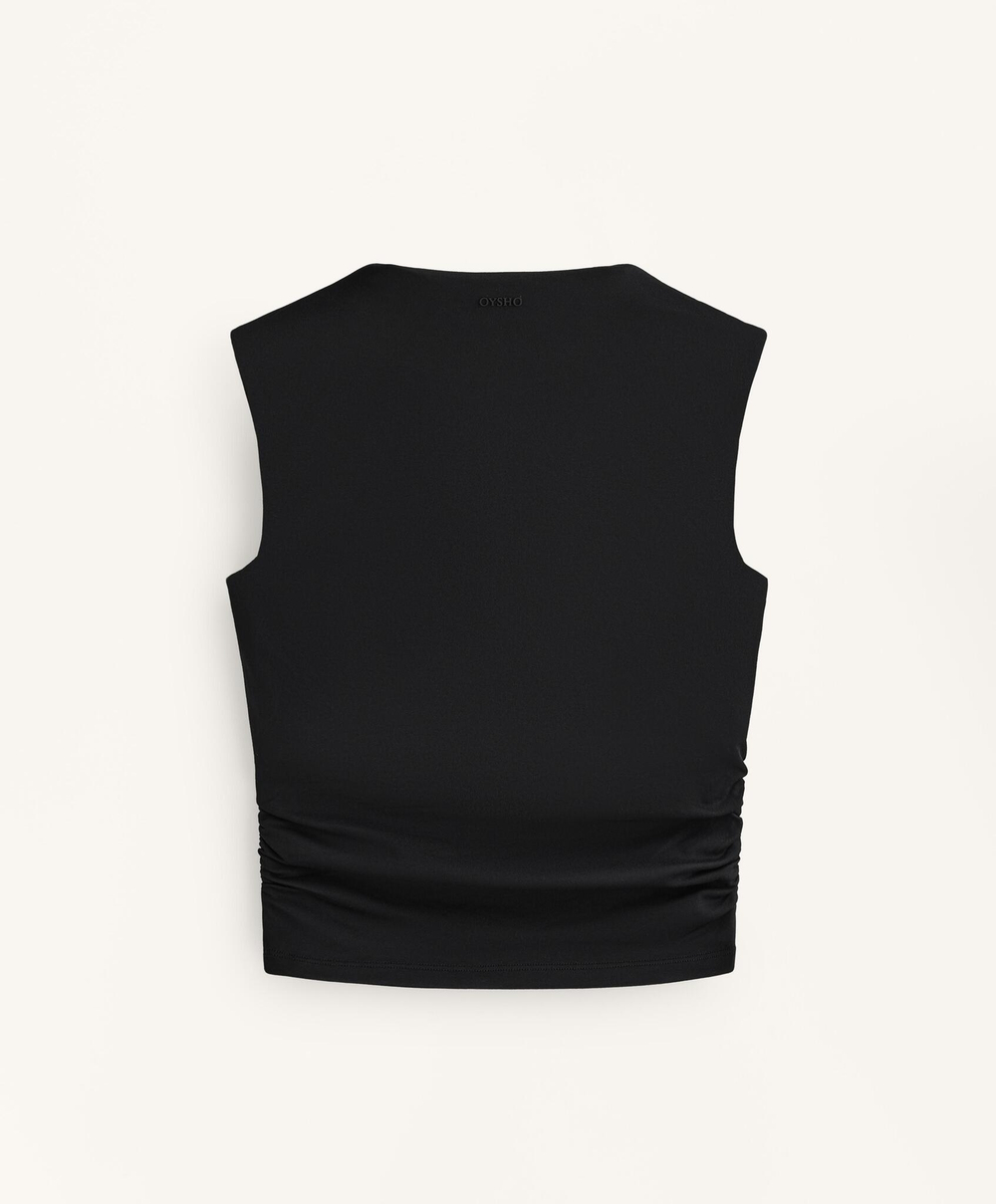 Oysho Спортивный топ Comfortlux, черный