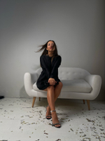 Шёлковое платье "мини" черное