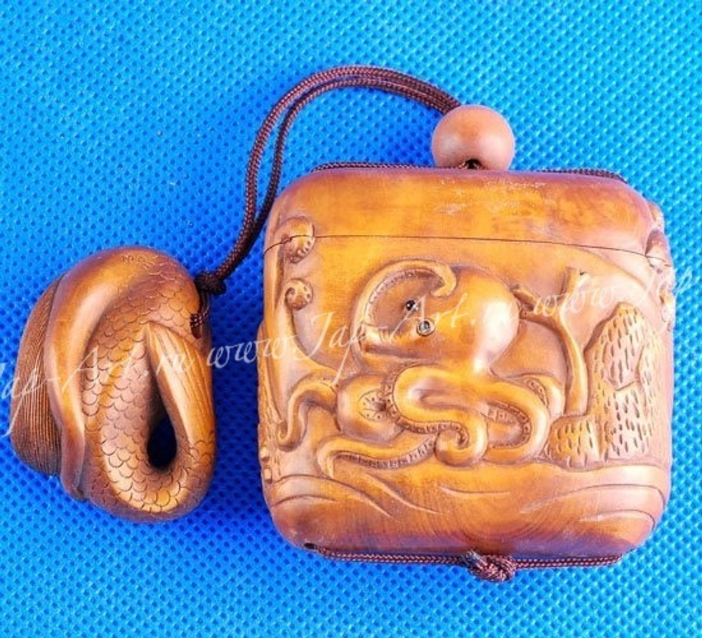 Инро Осьминог и русалка