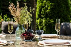 "Эспрессо–150 C" обеденная группа плетеная, цвет соломенный