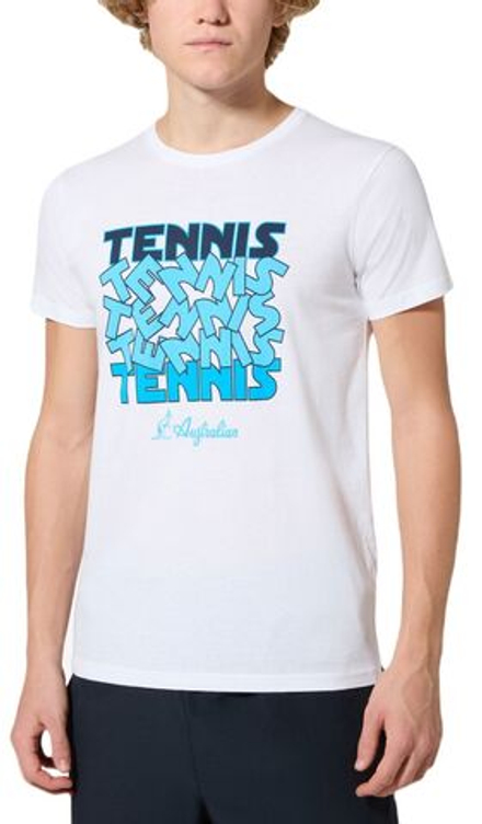 Мужская теннисная футболка Australian Cotton Tennis T-Shirt - белый