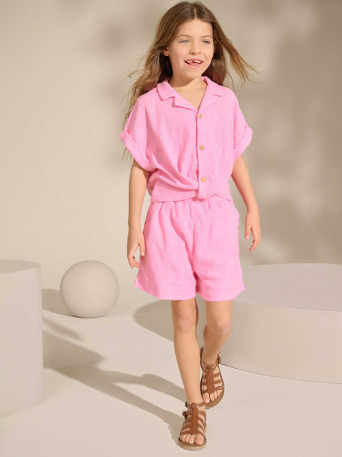 Рубашка и шорты в комплекте для девочки Next AH6-464, Розовый