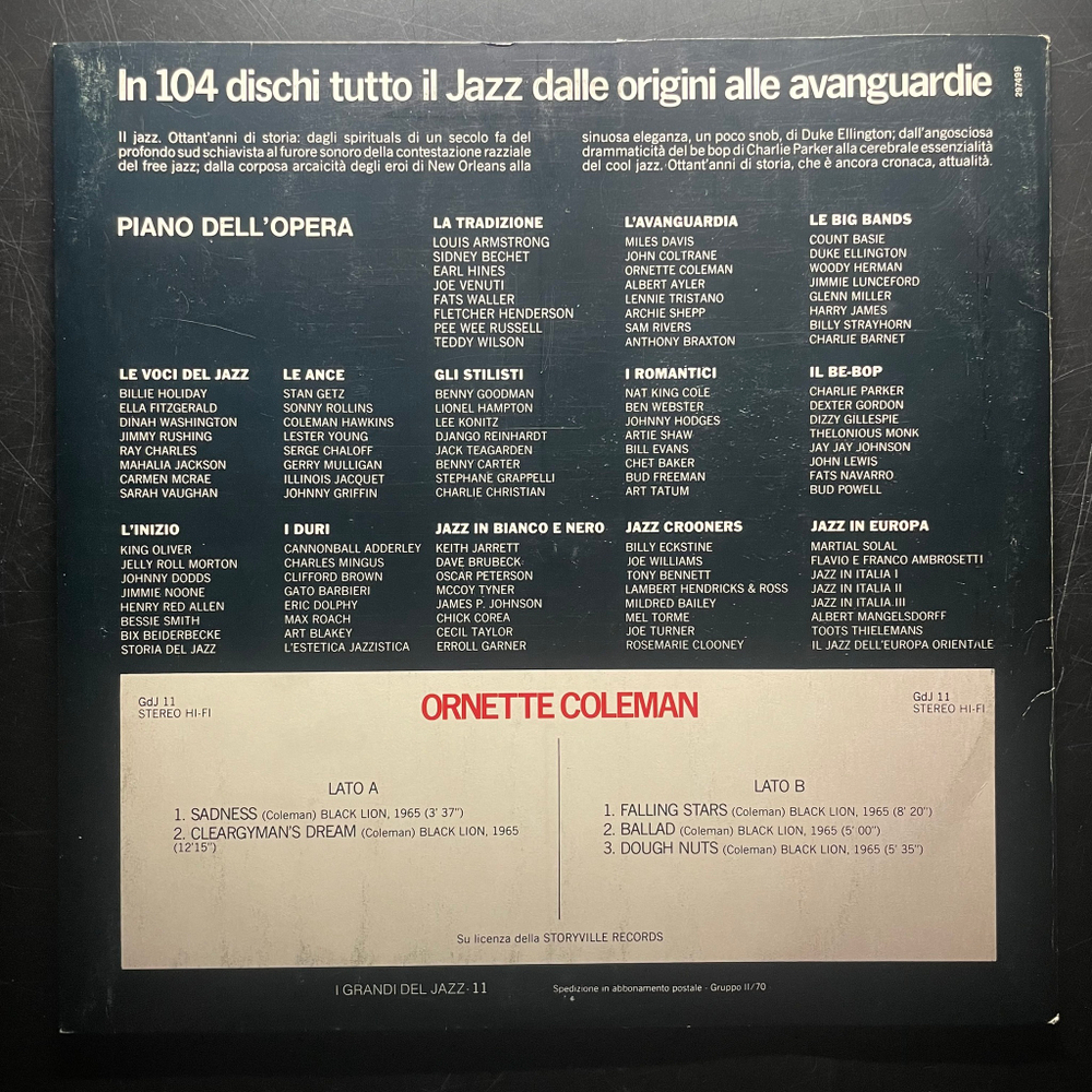 Ornette Coleman ‎– Ornette Coleman (Италия 1981г.)