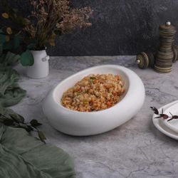 Блюдо для подачи 25,5*18,5 см h8,4 см Organic 300 мл белое фарфор NEW P.L. Proff Cuisine [3]