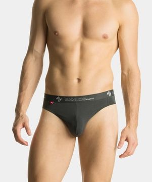 Мужские трусы (2шт) слипы спорт Atlantic 2MP-1565, черный + хаки