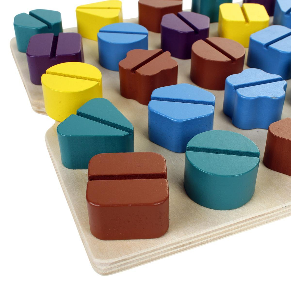 Конструктор деревянный с болтами 27 дет + карточки, коробка C-41951