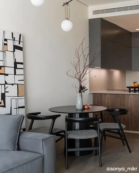 Стул Soliver, черный с тёмно-серой обивкой