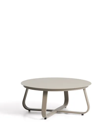 Уличный столик Tamaris из алюминия цвета таупе Ø80 см