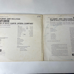 Винтажная виниловая пластинка LP Gilbert and Sullivan, The D'Oyly Carte Opera Company Опера Patience Терпение (With Complete Dialogue) (Англия 1961)