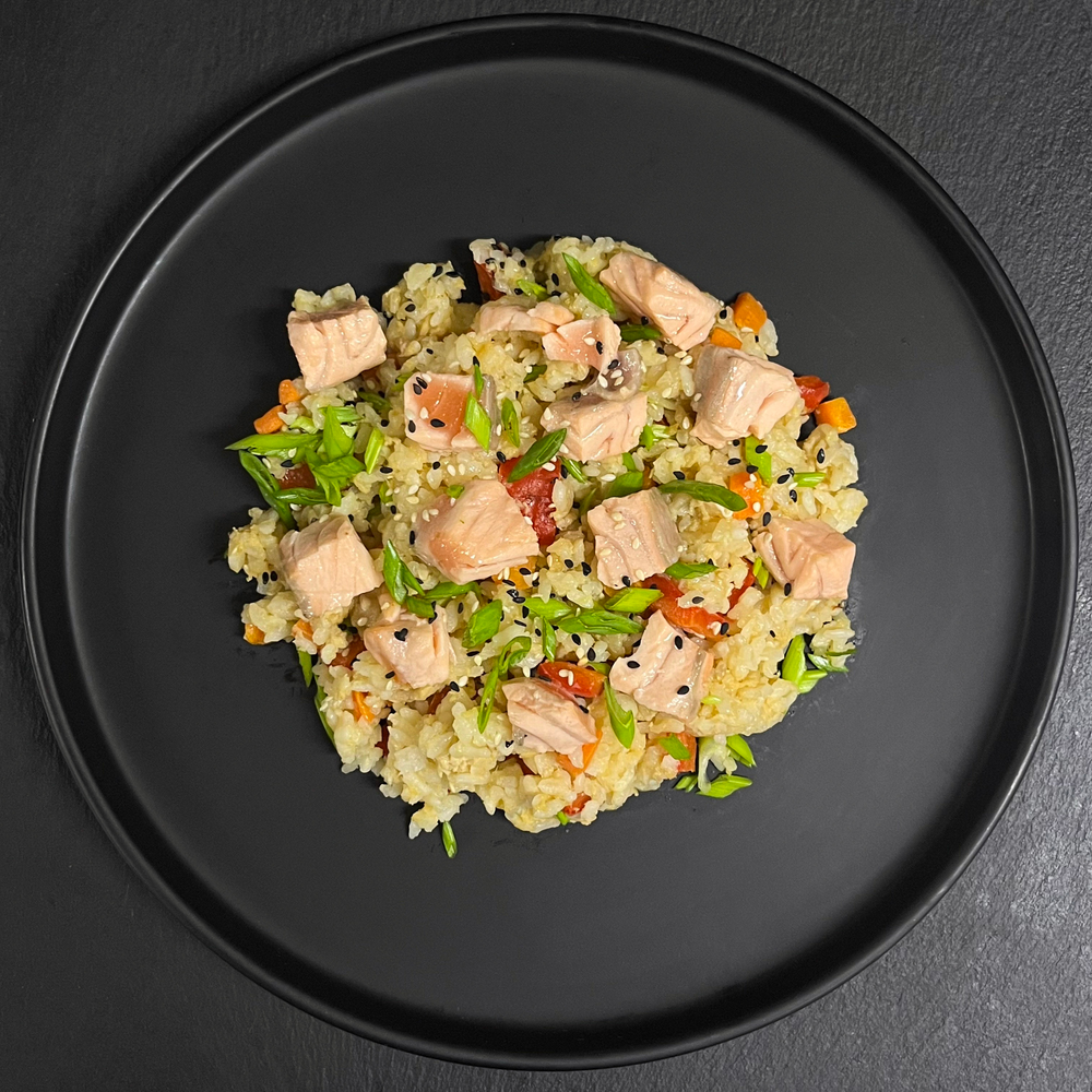 Тяхан с лососем