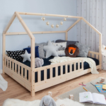 Одноярусная кровать Домик 90x200 см из сосны без отделки