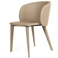 Стул Ornella, кожа фактурная серый