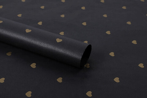 Тишью бумага с принтом «Маленькое сердце» Чёрное-Золото