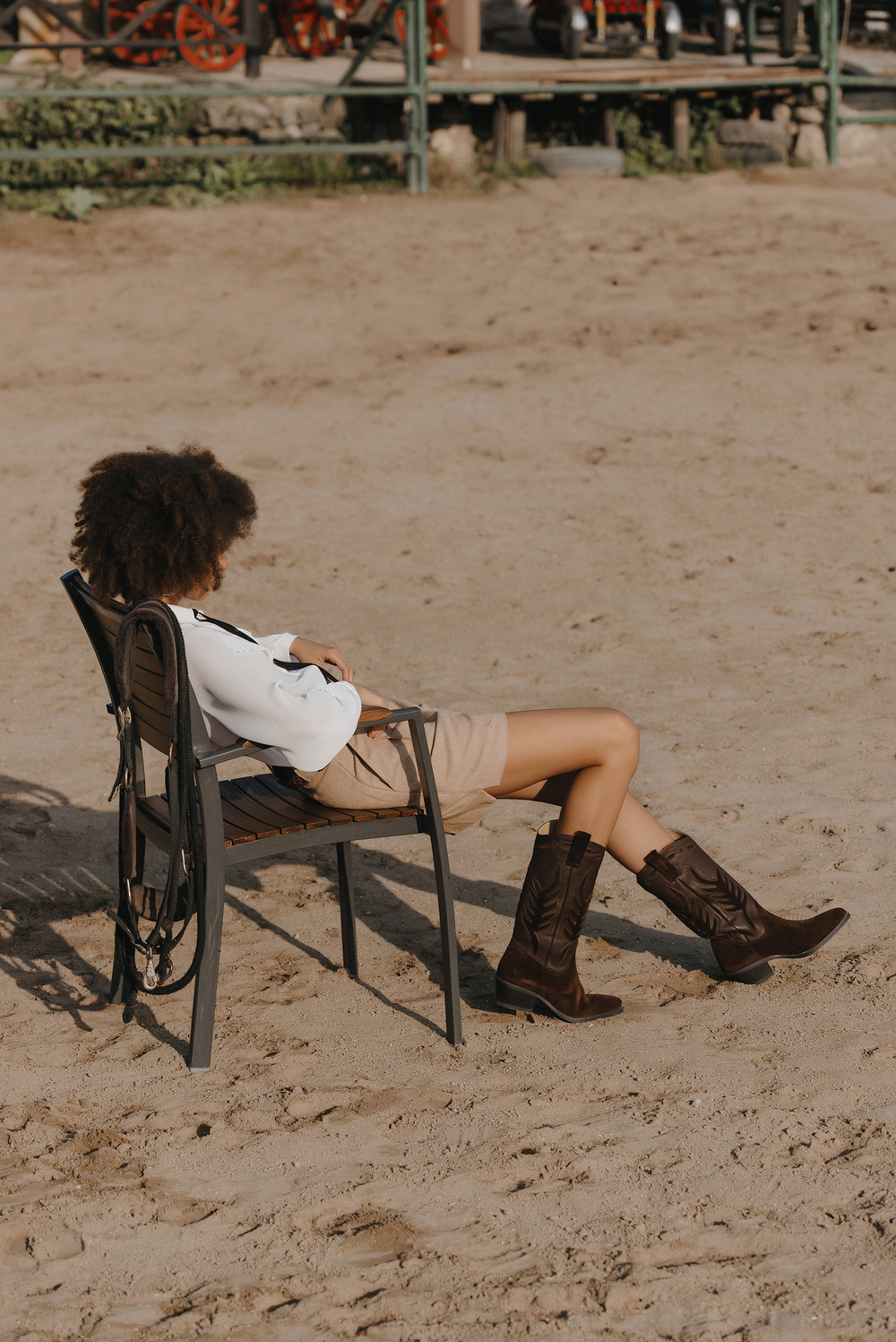 Казаки миди из натуральной замши и кожи POCAHONTAS