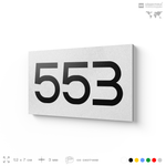 Номер на дверь 553, табличка на дверь для офиса, квартиры, кабинета, аудитории, склада, белая 120х70 мм, Айдентика Технолоджи