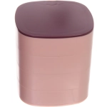 Органайзер для хранения с зеркалом «ПИОНТО», цвет пудровый, 12*11см (упаковка коробка)