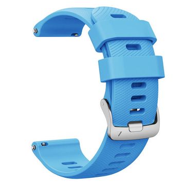 Ремешок Quick Release 22 мм силиконовый для Garmin Forerunner 255 / 265 / 745, Venu 2, Vivoactive 4 быстросъемный (Голубой)